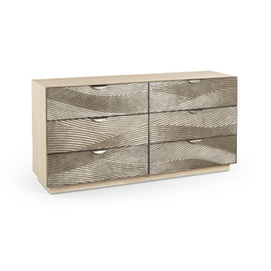Water Capillary Cast Metal Texture Double Dresser | Jonathan Charles Furniture - 001-1-711-CAL