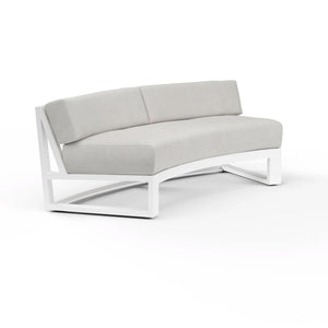 Newport Curved Sofa in Cast Silver, No Welt - Frost | Sunset West - SW4801-CRV-SLV-STKIT