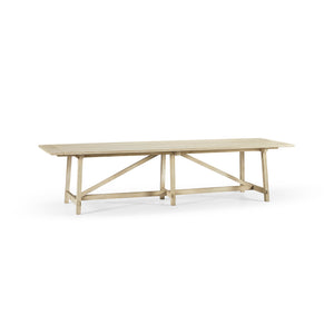 Timeless Sidereal French Laundry Dining Table 125" In Stripped Oak | Jonathan Charles Furniture - 003-2-A60-STO