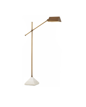 Currey & Co Repertoire Brass Floor Lamp | 8000-0134