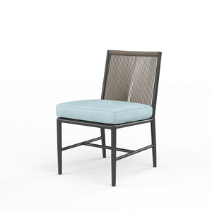 Pietra Armless Dining Chair w/ Sunbrella Fabric - Graphite Finish | Sunset West - SW4601-1A