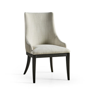 Timeless Aurora Upholstered Side Chair In Ebonized Black | Jonathan Charles Furniture - 003-2-132-EBO