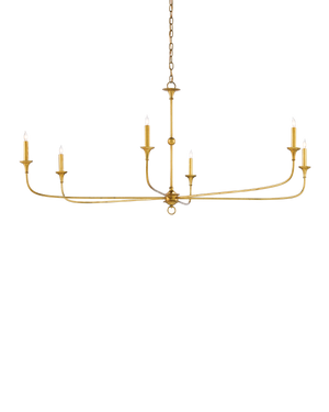 Currey & Co Nottaway Large Gold Chandelier | 9000-0370