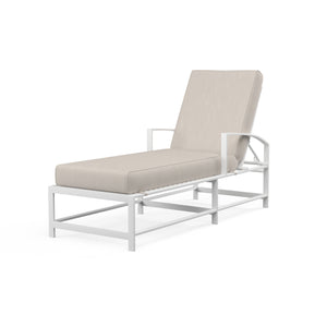 Bristol Chaise in Canvas Flax w/ Self Welt - White | Sunset West - SW501-9-FLAX-STKIT