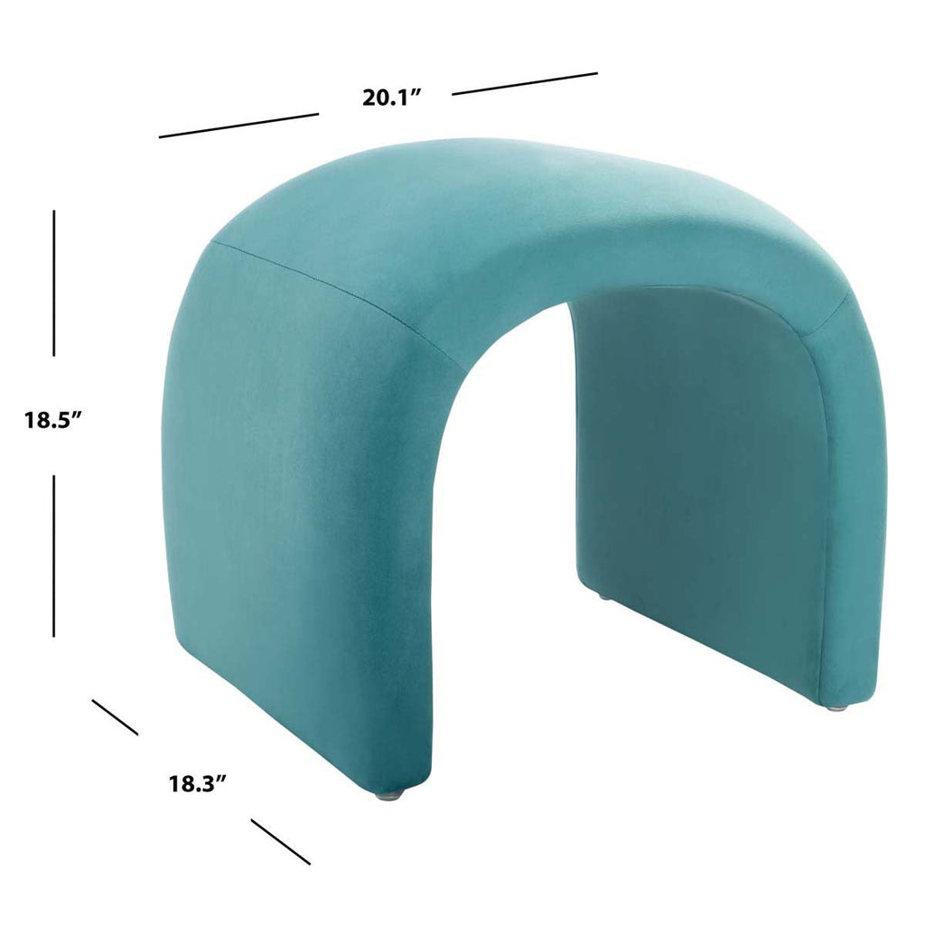 Kibo Ottoman | Safavieh - OTT1300 - Sea Blue