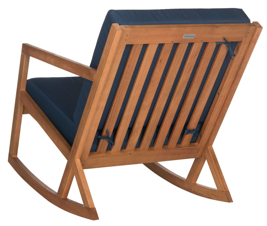 Safavieh Vernon Rocking Chair , PAT7013 - Natural/Navy