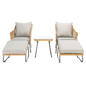 Narda Five-Piece Lounger Set | Safavieh - PAT9018