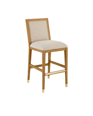 Currey & Co Santos Sea Sand Bar Stool, Liller Malt | 7000-0912