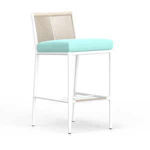 Sabbia Counterstool w/ Sunbrella Fabric - White Finish | Sunset West - SW4901-7C
