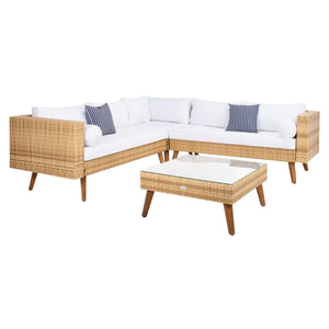 Safavieh Analon Outdoor Sectional - Natural / White