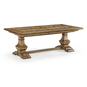 Casual Accents Medium Driftwood Parquet Top Dining Table | Jonathan Charles Furniture - 491169-86L-DTM