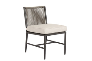 Pietra Armless Dining Chair in Echo Ash, No Welt - Graphite | Sunset West - SW4601-1A-EASH-STKIT