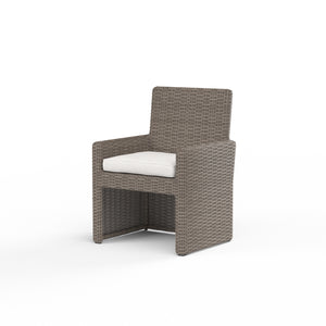Coronado Dining Chair in Canvas Flax w/ Self Welt - Driftwood | Sunset West - SW2101-1-FLAX-STKIT
