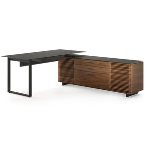 Corridor - L Desk in Natural Walnut | BDI Furniture  - 6531 WL