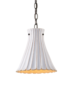 Currey & Co Jazz White Pendant | 9901