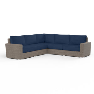Coronado Sectional w/ Sunbrella Fabric - Driftwood Finish | Sunset West - SW2101-SEC