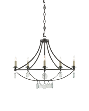 Currey & Co Novella Small Black Chandelier | 9000-0641