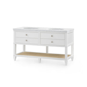 Sienna 2-Drawer Table with 60" Marble Vanity Top | Villa & House - SIE-22060