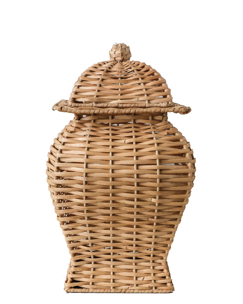 Square Wicker Ginger Jar Small | Enchanted Home - GLA082