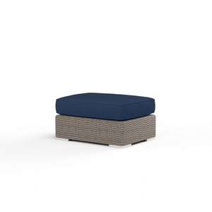 Coronado Ottoman w/ Sunbrella Fabric - Driftwood Finish | Sunset West - SW2101-OTT
