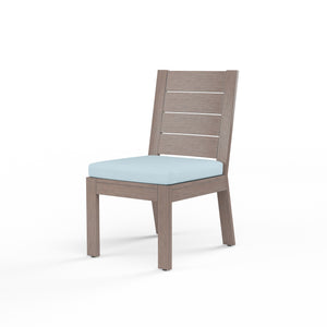 Laguna Armless Dining Chair w/ Sunbrella Fabric - Driftwood Finish | Sunset West - SW3501-1A