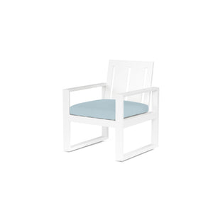 Newport Dining Chair w/ Sunbrella Fabric - Frost Finish | Sunset West - SW4801-1