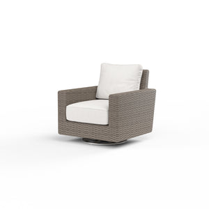 Coronado Swivel Rocker in Canvas Flax w/ Self Welt - Driftwood | Sunset West - SW2101-21SR-FX-STKIT