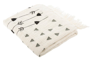 Safavieh Penton Fringe Throw ??Grey/White-THR908A-6072