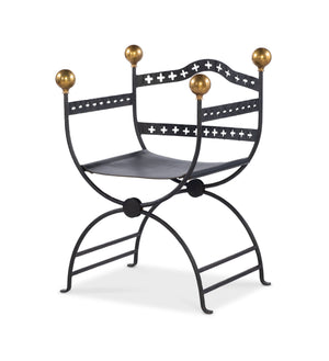 Dante Iron Savonarola Chair | Century Furniture - TSA-517-V1