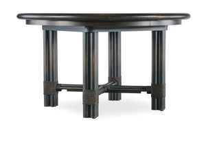 Retreat Pole Rattan Round Dining Table w/1-20in leaf | Hooker - 6950-75201-99