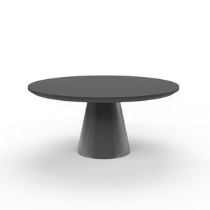 Pedestal Dining Table, Dark Gray Finish | Sunset West - SW6203-DRDT63