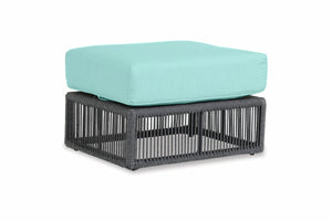Milano Ottoman w/ Sunbrella Fabric - Slate Finish | Sunset West - SW4101-OTT