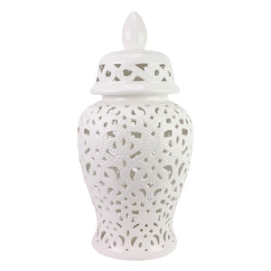 Ornate Scroll Pierced Jar (3 Sizes)
