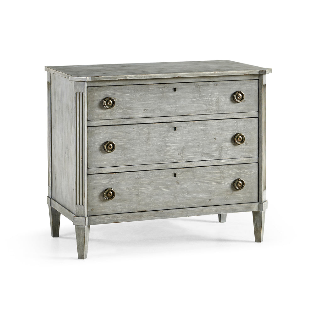 Timeless Aeon Swedish Drawer Chest In Antiqued Grey | Jonathan Charles - 003-3-268-GAW