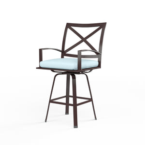 La Jolla Swivel Counter Stool w/ Sunbrella Fabric - Espresso Finish | Sunset West - SW401-7C