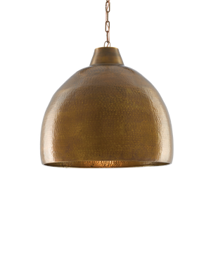 Currey & Co Earthshine Large Brass Pendant | 9000-0425