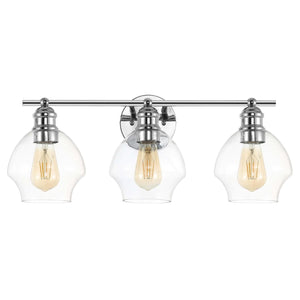 Safavieh Mylsa 3 Light Wall Sconce - Chrome / Clear