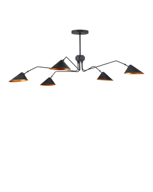 Currey & Co Serpa Black Chandelier | 9000-1125