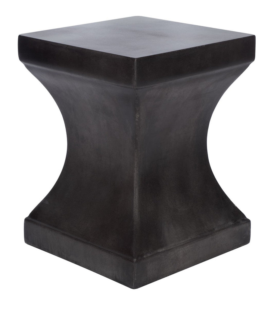 Safavieh Curby Indoor/Outdoor Modern Concrete 17.7-Inch H Accent Table - Black