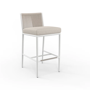 Sabbia Barstool in Echo Ash, No Welt - White | Sunset West - SW4901-7B-EASH-STKIT