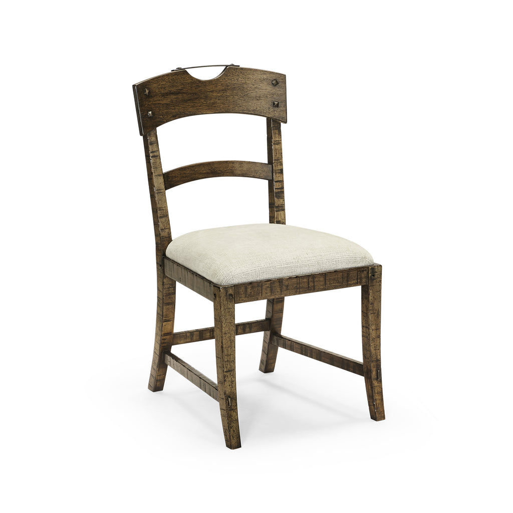 Casual Accents Dark Driftwood Planked Side Chair | Jonathan Charles - 491076-SC-DTD-F400