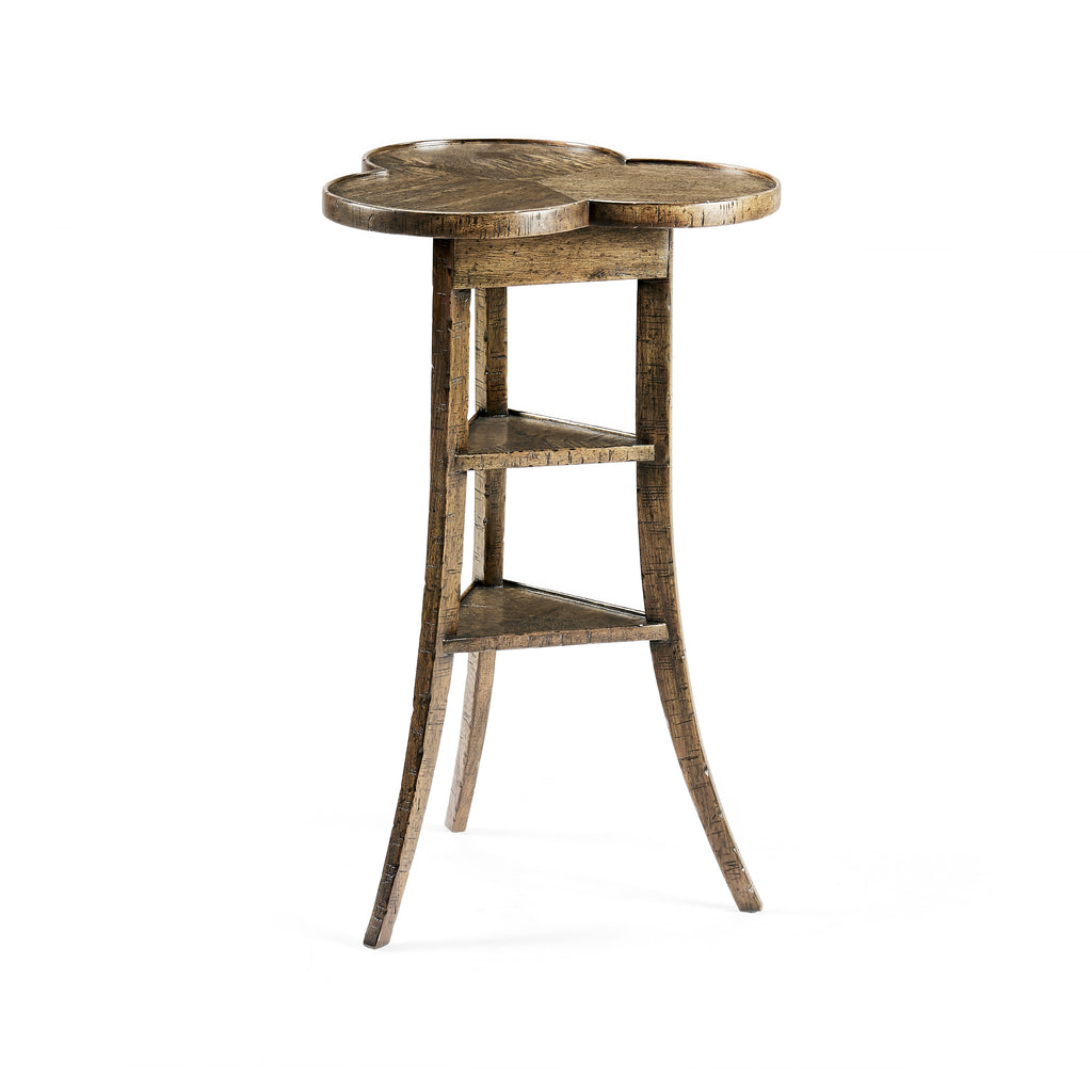Casual Accents Medium Driftwood Trefoil Side Table | Jonathan Charles - 491037-DTM