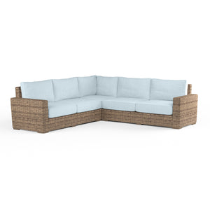 Havana Sectional w/ Sunbrella Fabric - Tobacco Finish | Sunset West - SW1701-SEC
