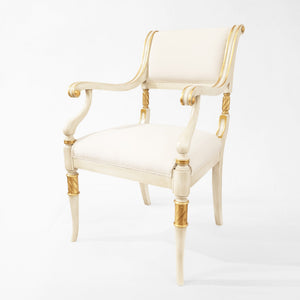 LUCIA White Chair | Decorative Crafts - GMT1