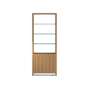 Linea Double Glass Modern Shelf Extension | BDI Furniture - 5802 WL