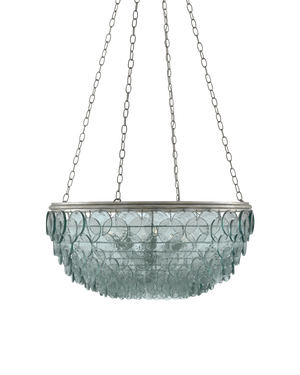 Currey & Co Quorum Small Recycled Glass Chandelier | 9000-0140