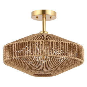 Safavieh Janora Flush Mount - Natural / Gold