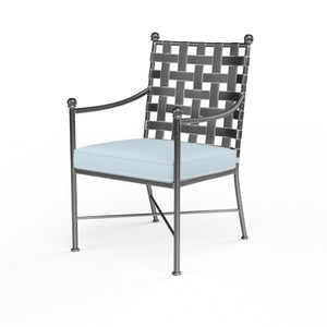 Provence Dining Chair w/ Sunbrella Fabric - Pewter Finish | Sunset West - SW3201-1