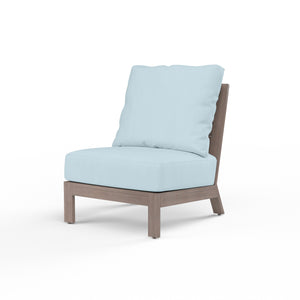 Laguna Armless Club - Sunbrella Fabric No Welt - Driftwood Finish - SW3501-AC