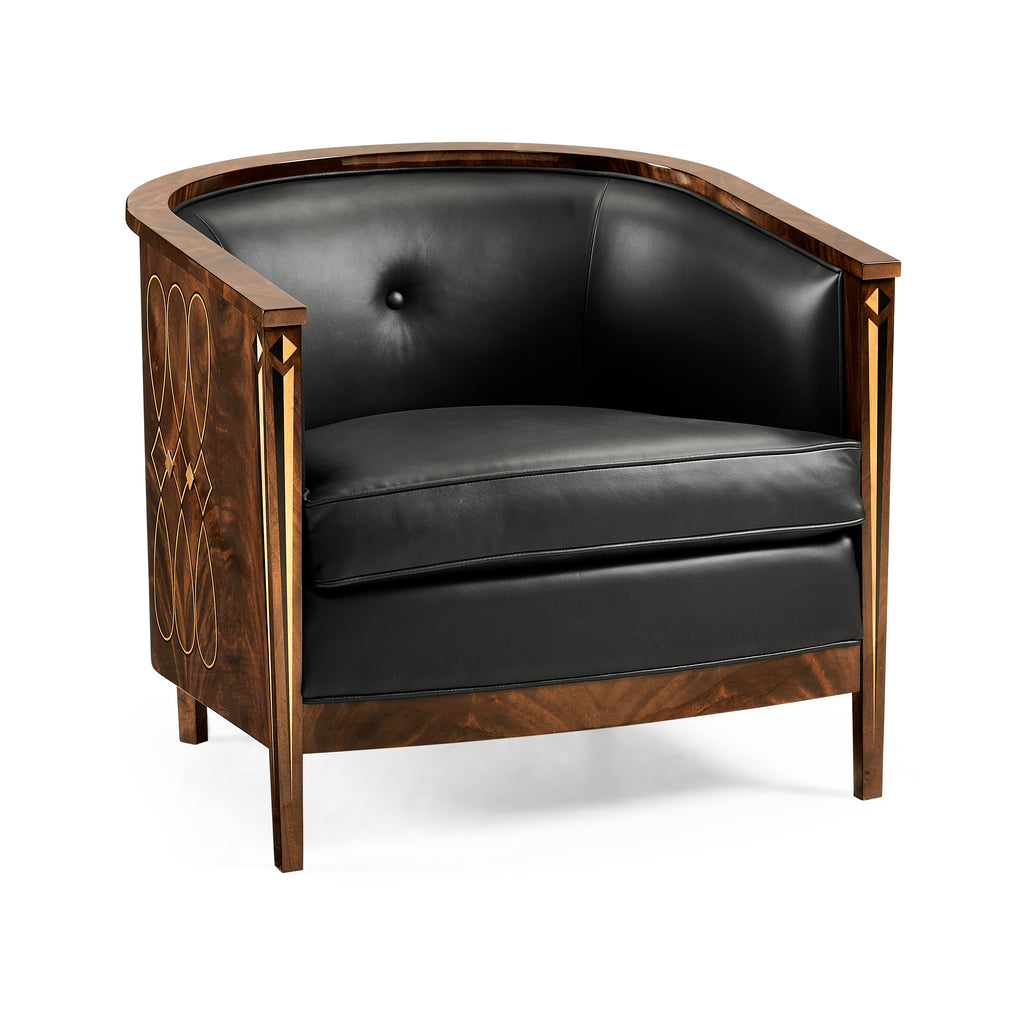 Tribeca Knightbridge Leather Tub Chair | Jonathan Charles - 495196-BMA-L012